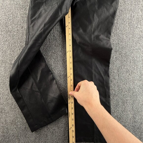 Tommy Jeans Black Size 1 Small Shiny Pants Pockets Club Leather-look ACTL 26X25 - Picture 8 of 16